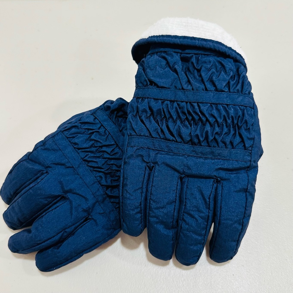 Retro Navy Blue Gloves - Thinsulate‎ Lined Insulated Warm Winter Wear - Mens M
